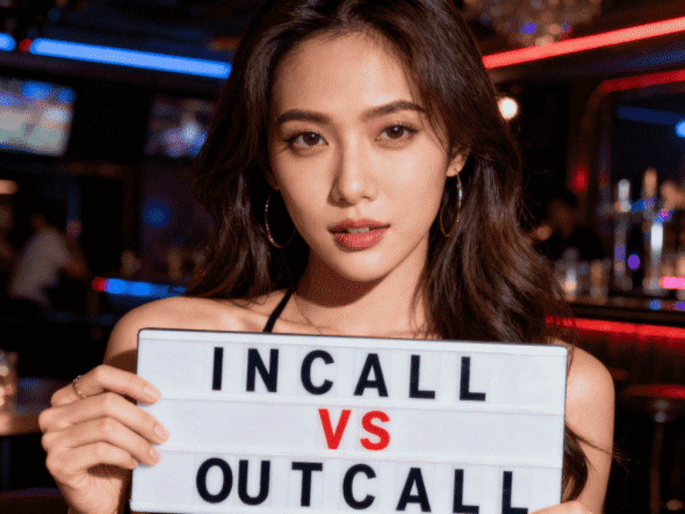 Elegant Malaysian escort girl in a luxury hotel room, ready for incall or outcall service